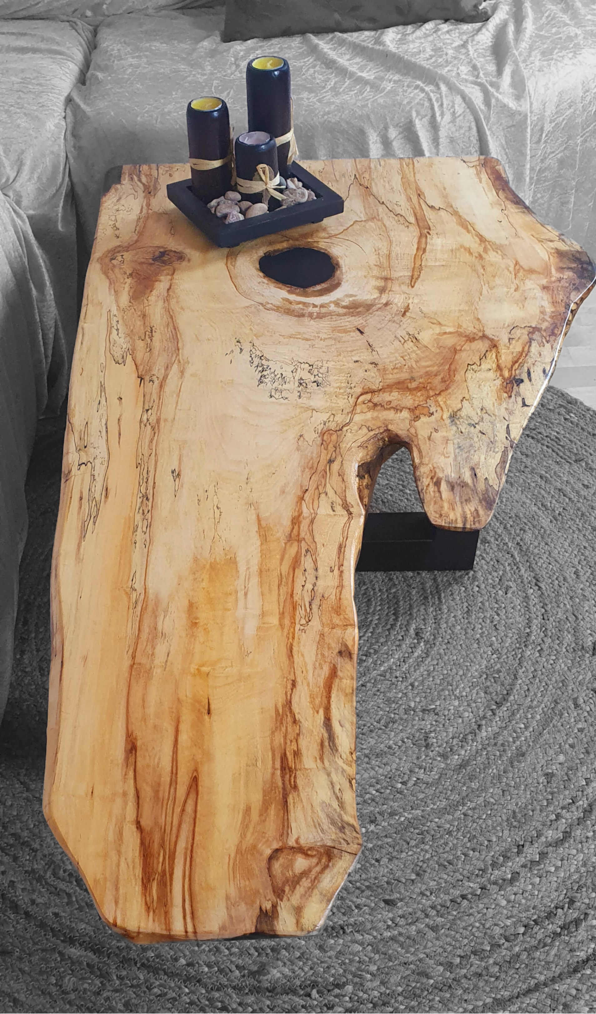 Couchtisch aus Kastanienbaumschnitt – Bild 5