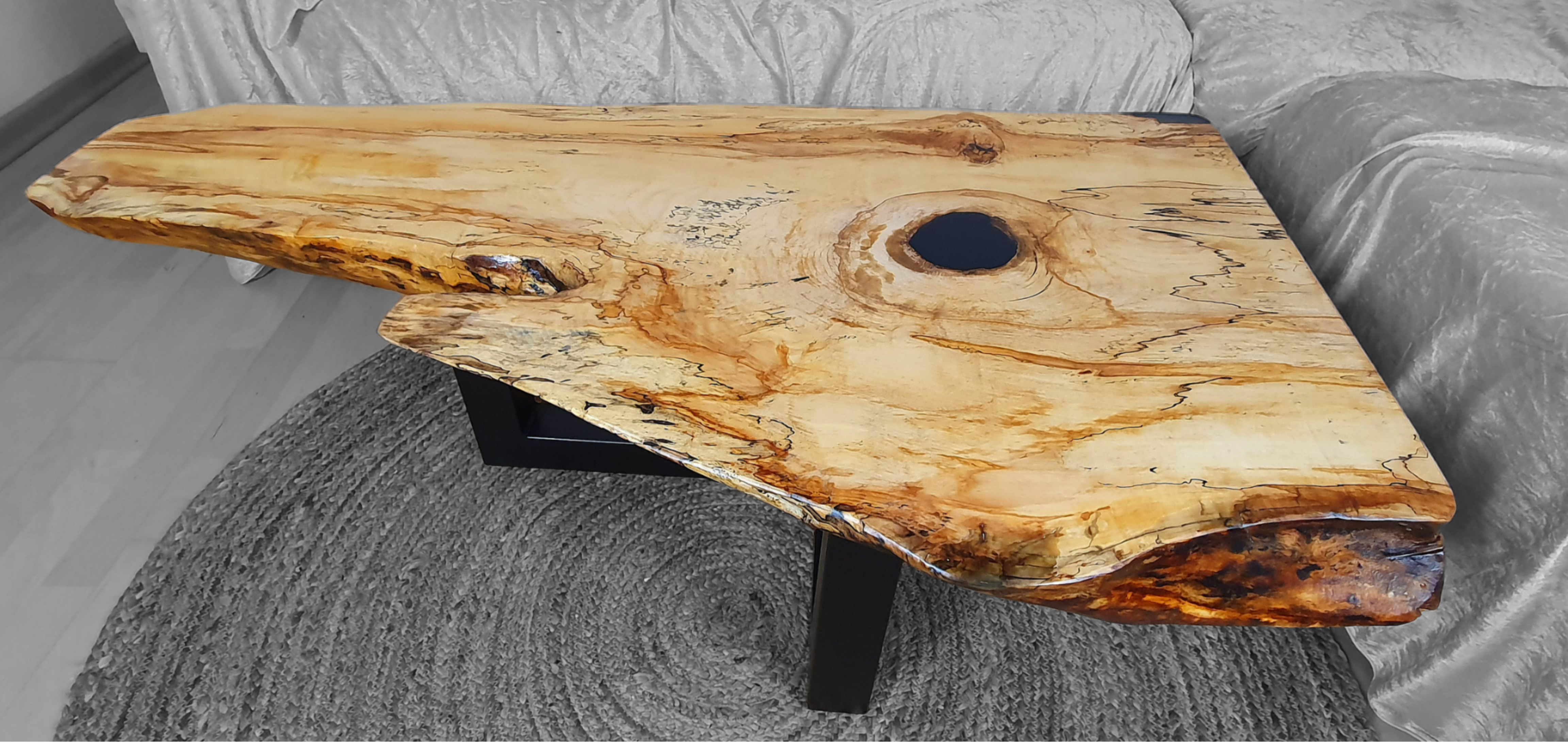 Couchtisch aus Kastanienbaumschnitt – Bild 4